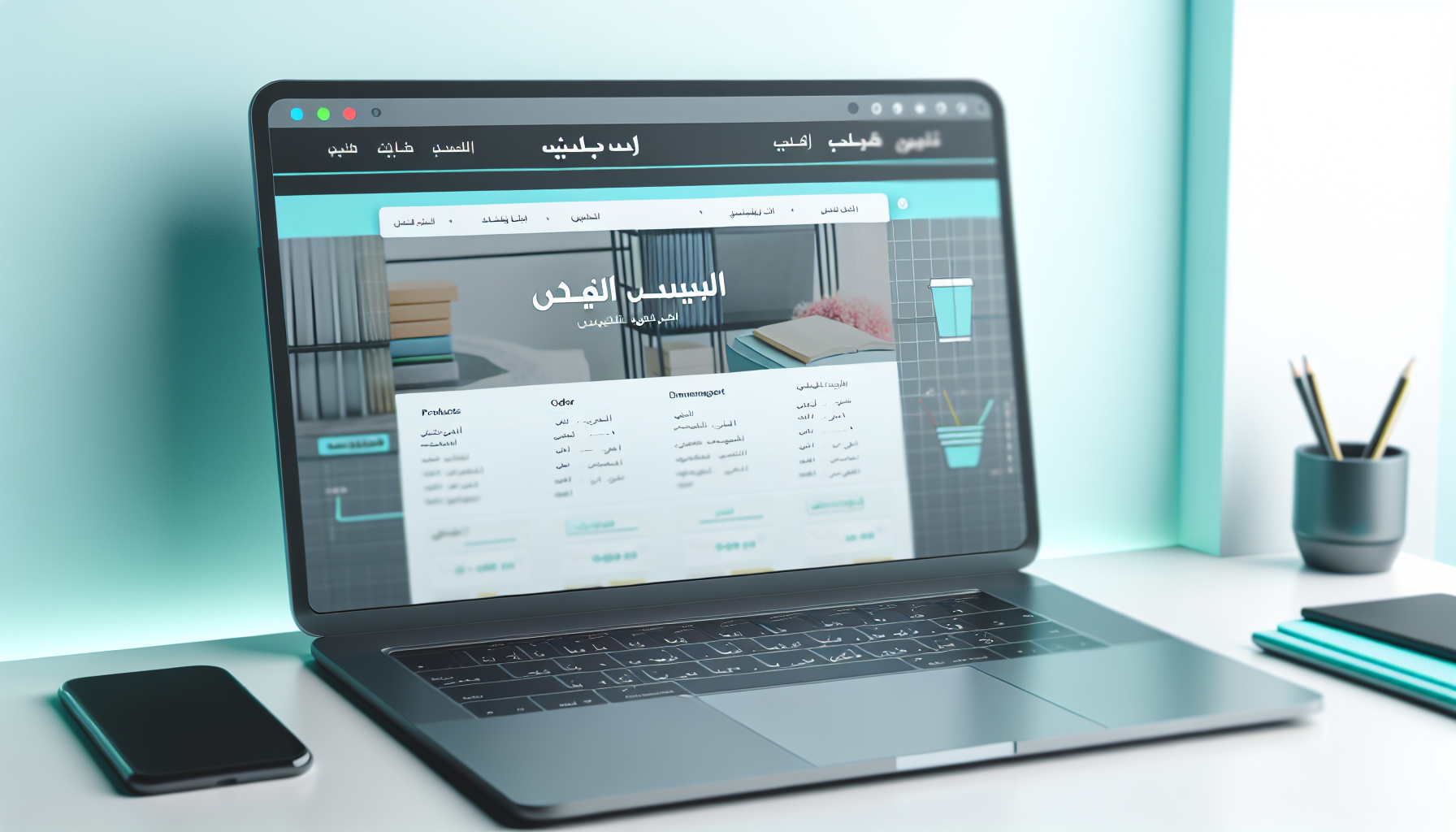 لوحة تحكم متجر سلة باللغة العربية مع خيارات المنتجات والطلبات